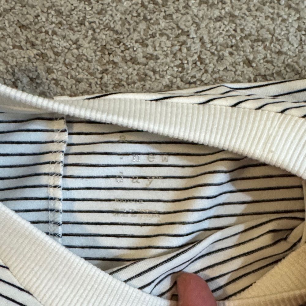 a new day Striped Sleeveless Midi Dress - White and Gray - Picture 4 of 4